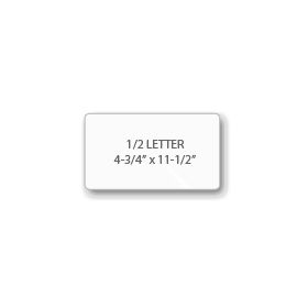 1/2 Letter Vertical Laminating Pouches - Flap on Short Side