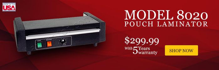model 8020 pouch laminator banner usa